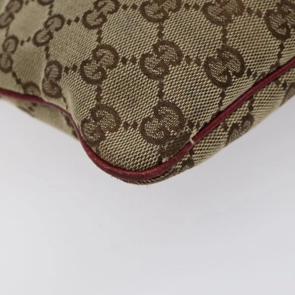 GUCCI GG Canvas Shoulder Bag Beige Silver 113013 Auth bs24171 - Picture 4 of 16